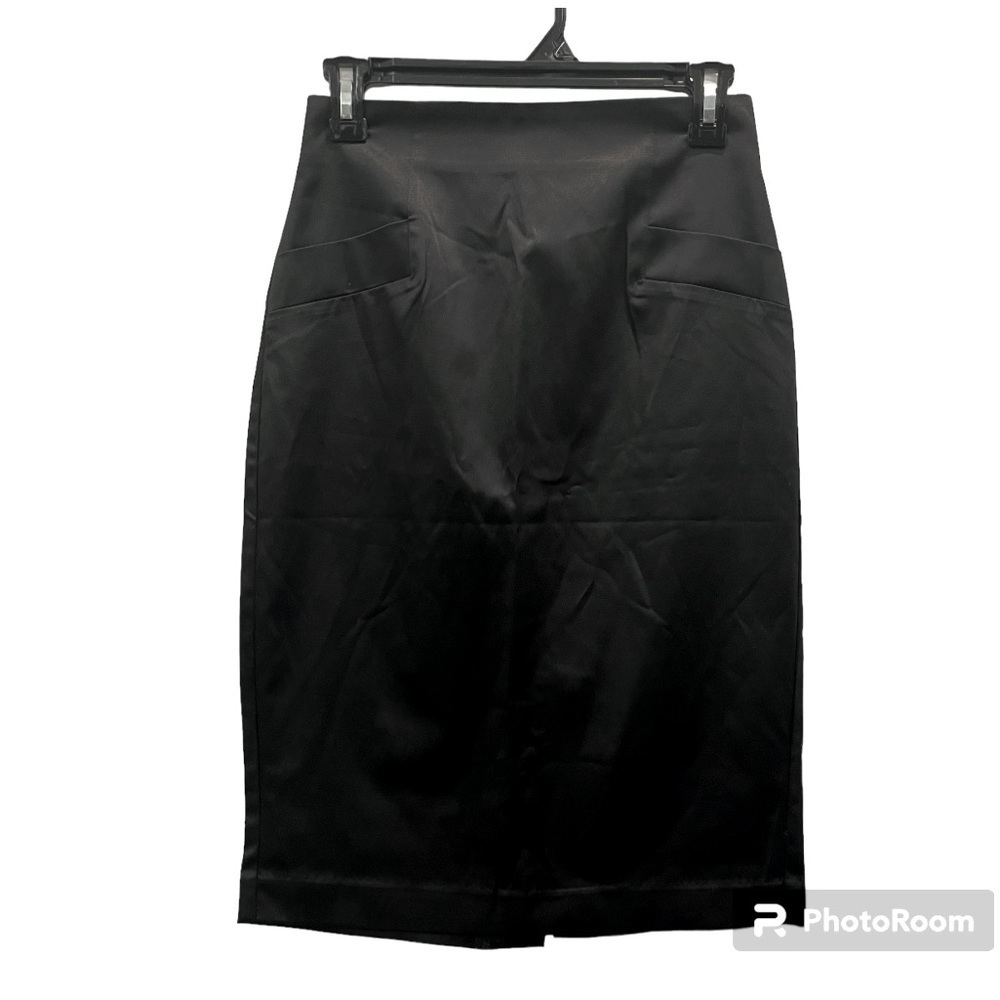 NWT Black Satin Skirt Size small